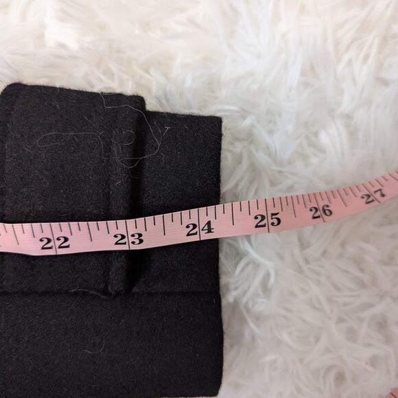 Hazel Hazel Black Wool Blend Fit & Flare Military Coat Size Small - Picture 9 of 16